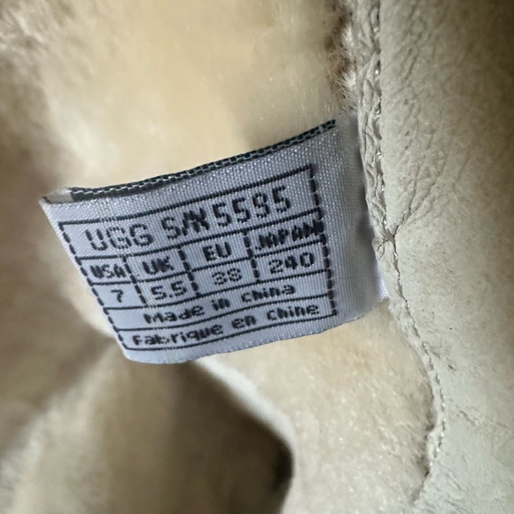 Natural Suede Wedge UGG Boots Side Buckle RearZipper Fully Lined Size 7 NWOT - Picture 6 of 12